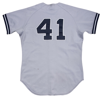 1981 Jeff Torborg Game Worn & Signed New York Yankees Road Jersey (MEARS A9 & JSA)